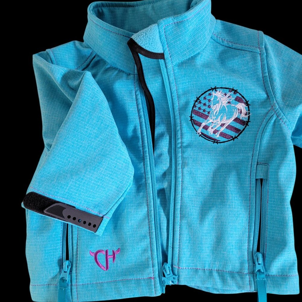 Little Girls Cowgirl Hardware Poly Shell Jacket